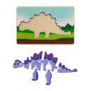 Puzzle din lemn stegozaur, 8 piese,  Jocuri educative | electropc.ro