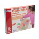 Puzzle pisica din lemn, 16 piese,  Jocuri educative | electropc.ro