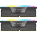 Memorie ram corsair vengeance rgb 64gb (2x32) ddr5 6000mhz, cl30 amd expo, black,  Memorii RAM Desktop | electropc.ro