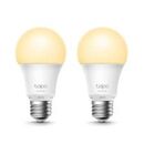 Tp-link tapo l510e smart bulb white 2 pack, yellow wi-fi, dimmable, e27, wi-fi protocol ieee 802.11b/g/n, wi-fi frequency 2.4 ghz wi-fi, 220–240 v, 50/60 hz, 73 ma, 806 lumens, 2,700 k, 8.7 w.,  Smart home | electropc.ro