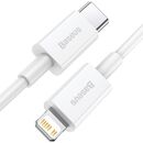 Cablu baseus superior catlys-a02 1m, alb,  Cabluri periferice | electropc.ro