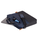 Geanta laptop trust lisboa, pentru laptopuri cu diagonala pana in 15.6",2 compartimente, material pom, rpet polyester, rpet, volum 2.1 l, albastru,  Genti laptop | electropc.ro