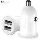Incarcator auto baseus grain pro, 2 x usb output 5v/4.8a total ambele porturi, pt. bricheta auto, alb,  Incarcatoare telefoane | electropc.ro