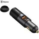Incarcator auto baseus share together, 1 x usb output 5v/3a, 1 x usb type-c max 5v/3a si 1 x bricheta auto 60w, total output 120w, pt. bricheta auto, gri,  Incarcatoare telefoane | electropc.ro