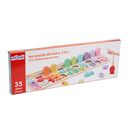 Joc puzzle din lemn, 4 in 1, 35 de piese,  Jocuri educative | electropc.ro