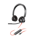 Poly blackwire 3320 stereo microsoft teams certified usb-c headset +usb- c/a adapter,  Casti audio | electropc.ro
