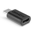 Adaptor lindy usb 3.2 type c la c, dimensiuni 26.5x13x7.5mm, latime de banda suportata 20gbps, negru,  Cabluri video | electropc.ro