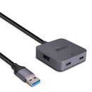 Hub lindy 4 porturi, interfata usb 3.2 / 3.1 gen 1 / usb 3.0, lungime 5m, latime de banda suportata 5gbs, chipset: vl817-q7, gri,  Hub-uri USB | electropc.ro