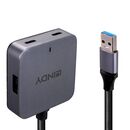 Hub lindy 4 porturi, interfata usb 3.2 / 3.1 gen 1 / usb 3.0, lungime 5m, latime de banda suportata 5gbs, chipset: vl817-q7, gri,  Hub-uri USB | electropc.ro