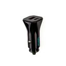 Incarcator auto spacer fast charge 12w, 5v/2.4a max, putere 12w, 1 x usb + 1 x usb type-c, pt. bricheta auto, negru,  Incarcatoare telefoane | electropc.ro