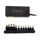 Incarcator laptop universal spacer, 90w comutare automata tensiune – compatibil cu majoritatea nb, 12 tipuri de mufe, dc15/16/19/19.5/20v,  Incarcatoare laptop | electropc.ro