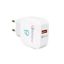 Incarcator retea spacer quick charge 3.0 18w, 1 x usb, alb,  Incarcatoare telefoane | electropc.ro