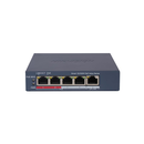 Switch poe hikvision ds-3e1105p-ei/m: 4 × 10/100 mbps poe port,1 × 10/100 mbps rj45 port, 4 porturi poe maxim 30w,  buget poe 45w, tensiune alimentara: 48 v dc, 1.04 a, dimensiuni: 105.0 mm × 27.6 mm × 83.1 mm, greutate: 0.220g, montare pe birou sau pe pe,  Switch-uri | electropc.ro