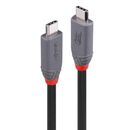 Cablu lindy 0.8m usb 4 type c 40gbps anthra line, rezolutie maxima suportata 3840x2160@60hz, 7680x4320@60hz , latime de banda suportata 40gbps, gri,  Cabluri periferice | electropc.ro