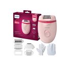 Epilator philips satinelle bre285/00, 2 trepte de viteza, maner ergonomic, opti-light, cap de epilare lavabil, roz,  Epilatoare | electropc.ro