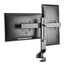 Suport monitor de birou neomounts fpma-d860dblack; pentru display-uri cu diagonale 10"-27", sistem de prindere vesa 75x75~100x100, suporta 2 ecrane, greutate maxima suportata 7kg per ecran, full motion, tilt +10°, -10°, swivel +10°, -10°, +180°, -180°; ga,  Suporturi TV & Monitor | electropc.ro
