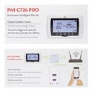 Termostat inteligent pni ct36 pro fara fir, wifi 2.4ghz, control prin internet app tuyasmart, regim iarna-vara, pentru centrale termice, montare: birou / perete, culoare alb, conectivitate: wireless la router internet: wifi 802.11b/g/n (2.4 ghz); wpa2 (tk,  Termostate ambientale | electropc.ro