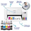 Multifunctional inkjet color epson ecotank ciss l3286,culoare alb, dimensiune a4 (printare,copiere, scanare), printare borderless, viteza 33ppm alb- negru, 15ppm color, rezolutie 5760x1440 dpi, alimentare hartie 100 coli, scanner cis rezolutie 1.200  x 2.,  Multifunctionale Inkjet | electropc.ro