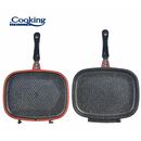 Tigaie dubla dreptunghiulara tip grill, aluminiu, 32x24x7.5 cm, easy cook red line, cooking by heinner,  Tigai si seturi | electropc.ro