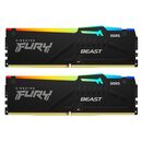 Memorie kingston 64gb ddr5 6000mhz cl30 dual channel kit fury beast rgb,  Memorii RAM Desktop | electropc.ro