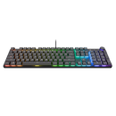Tastatura mecanica trust gxt 866 torix cu fir, swtich linear, 104 butoane, full rgb, butoane programabile, tipuri de jocuri fps, mmo, moba, rpg, rts, negru,  Tastaturi | electropc.ro