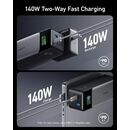 Baterie externa anker 24000mah, 140w , 1 x usb, 2 x usb type-c, led pt. status baterie, 5v/3a, negru,  Baterii portabile | electropc.ro
