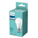 Bec led philips a60, e27, 8w (60w), 806 lm, lumina neutra (4000k), mat,  Becuri si Tuburi LED | electropc.ro