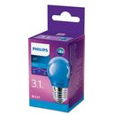 Bec led philips colored blue p45, e27, 3.1w (25w), lumina albastra,  Becuri si Tuburi LED | electropc.ro