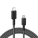 Cablu alimentare si date anker, usb type-c (t) la usb type-c (t), lungime 1.8m, rata transfer 480 mbps, 60w, invelis nylon, braided, negru,  Cabluri periferice | electropc.ro