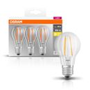 3 becuri led osram base classic a, e27, 7w (60w), 806 lm, lumina calda (2700k), cu filament,  Becuri si Tuburi LED | electropc.ro
