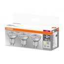 3 becuri led osram base par16 36°, gu10, 4.3w (50w), 350 lm, lumina calda (2700k),  Becuri si Tuburi LED | electropc.ro