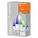 3 becuri led rgb inteligent ledvance smart+ wifi candle multicolour b, e14, 4.9w (40w), 470 lm, lumina alba si color (2700-6500k),  Becuri si Tuburi LED | electropc.ro
