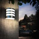 Aplica led pentru exterior cu senzor de miscare philips calgary, 3.5w (30w), 320 lm, lumina calda (2700k), ip44, 94x122x130mm, inox,  Aplice de exterior | electropc.ro