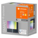 Aplica led rgb pentru exterior ledvance smart+ wifi cube wall, 10w, 500 lm, lumina alba si color (3000k), ip44/ik03, 116x110x80mm, aluminiu, gri inchis,  Aplice de exterior | electropc.ro