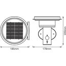 Aplica led solara pentru exterior cu senzor de lumina si miscare ledvance endura style solar wall sensor double circle, 6w, 3.2 v, 400 lm, lumina calda (3000k), ip44/ik03, 220x185x178mm, otel, pir °90, raza detectie 6m, gri,  Aplice de exterior | electropc.ro