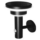 Aplica led solara pentru exterior cu senzor de lumina si miscare ledvance endura style solar wall sensor double circle, 6w, 3.2 v, 400 lm, lumina calda (3000k), ip44/ik03, 220x185x178mm, otel, pir °90, raza detectie 6m, negru,  Aplice de exterior | electropc.ro