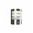 Aplica pentru exterior cu senzor de miscare philips calgary, 1xe27, max 60w, ip44, 100x140x190mm, inox,  Aplice de exterior | electropc.ro