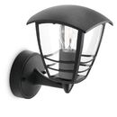 Aplica tip felinar pentru exterior philips creek up, 1xe27, max 60w, ip44, 200x175x235mm, negru,  Aplice de exterior | electropc.ro