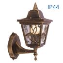 Aplica tip felinar vivalux lyon up, e27, max 1x60w, ip44, 195x135x280mm, auriu, bec neinclus,  Aplice de exterior | electropc.ro