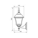Aplica tip felinar vivalux sofia down, e27, max 1x60w, ip44, 185x145x350mm, argintiu, bec neinclus,  Aplice de exterior | electropc.ro