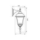 Aplica tip felinar vivalux sofia up, e27, max 1x60w, ip44, 185x145x350mm, argintiu, bec neinclus,  Aplice de exterior | electropc.ro
