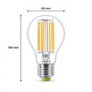 Bec led philips classic a60, ultra efficient light, e27,  4w (60w), 840 lm, lumina calda (3000k),  Becuri si Tuburi LED | electropc.ro