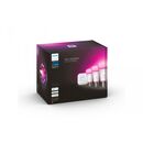 Pachet 3 becuri led rgb inteligente philips hue a60, bluetooth, e27, 9w (75w), 1100 lm, lumina alba si color (2000-6500k) + consola hue bridge,  Becuri si Tuburi LED | electropc.ro
