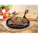 Platou servire rotund , 22 cm , fonta pura, cu maner detasabil si baza din lemn, cooking  by heinner,  Tigai si seturi | electropc.ro