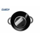 Semioala  fonta emailata + capac 26 x 12 cm, 4.8 l marble grey, cooking by heinner,  Tavi copt | electropc.ro