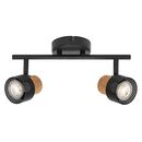 Spot led dublu ajustabil ledvance decor cork, 2xgu10, 2x3.4w, 460 lm, lumina calda (2700k), ip20, 338x136x100mm, metal/pluta, negru,  Spoturi aplicate | electropc.ro
