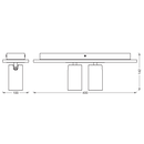 Spot led dublu ajustabil ledvance decor mercury, 2xgu10, 2x3.4w, 460 lm, lumina calda (2700k), dimabil, ip20, 400mm, alb, clasa energetica g,  Spoturi aplicate | electropc.ro