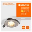Spot led incastrat ledvance, gu10, 4.3w, 345 lm, lumina calda (2700k), Ø8cm, nichel,  Aplice de exterior | electropc.ro