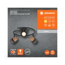 Spot led triplu ajustabil ledvance decor cork spiral, 3xgu10, 3x3.4w, 690 lm, lumina calda (2700k), ip20, 318x136x293mm, metal/pluta, negru,  Spoturi aplicate | electropc.ro