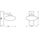 Aplica led inteligenta pentru baie ledvance smart+ wifi orbis elypse 120, 7w, 500 lm, lumina alba (3000-6500k), ip44, 120x166x150mm, metal, argintiu,  Lampi de interior | electropc.ro